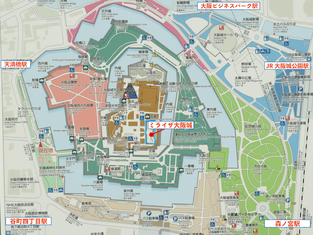 ミライザ大阪城アクセスマップ（地図）